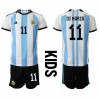 Argentina Angel Di Maria #11 Hjemmedraktsett Barn VM 2022 Kortermet (+ korte bukser)